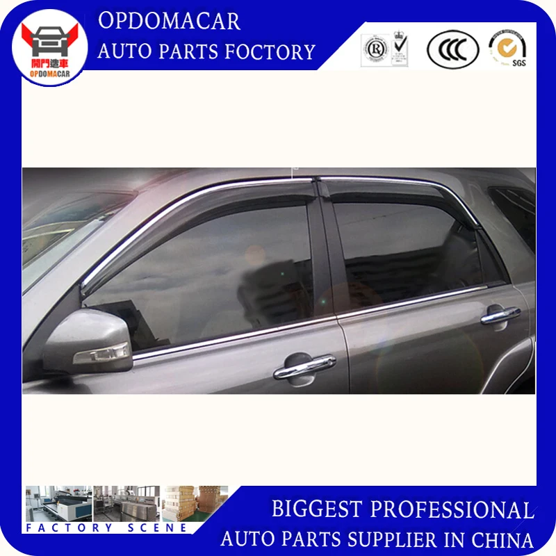 

High quality Hot sale 4 Piece Injection molding trim vent shade rain sun wind deflector window visor for Sportage 2007-2015