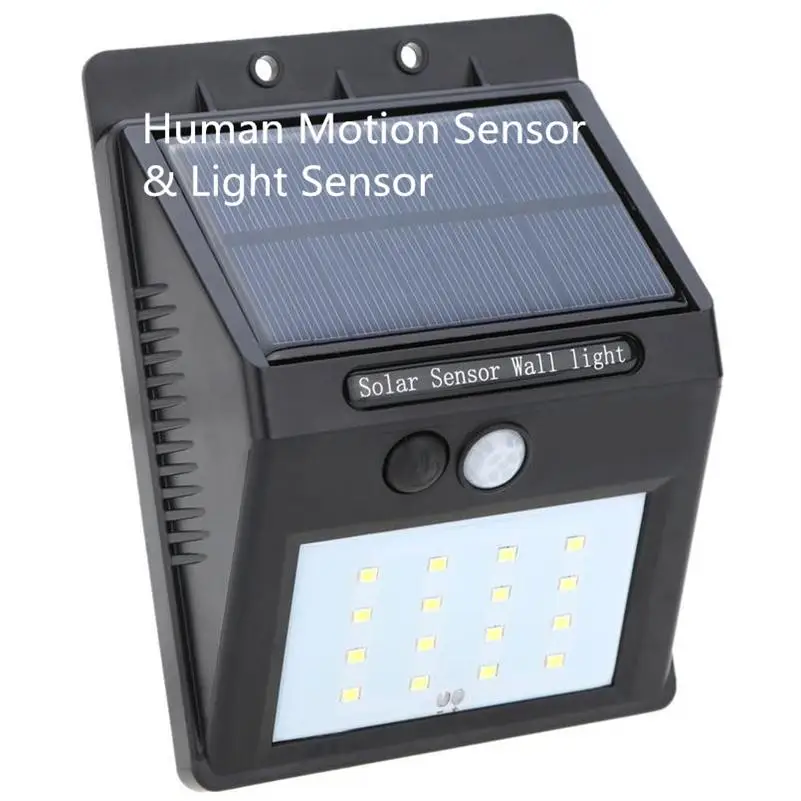 

Outdoor LED Solar Lights Waterproof PIR Human Motion & Light Sensor Lampe Solaire Fence Tuin Verlichting Wall Porch Spot Lamps