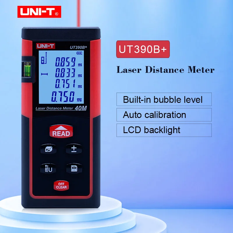 

UNI-T UT390B Handheld laser distance meter 40M/120M/150 Optical Laser Range finder area measure volume measure telemetre