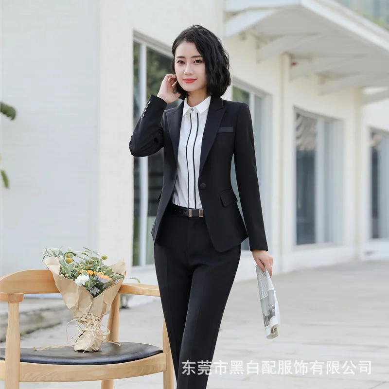 Осень 2018 г. Slim Fit для женщин Формальные куртки с длинным рукавом Блейзер офисные