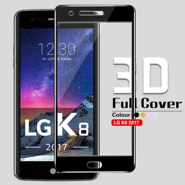Новый стиль 3D изогнутая стеклянная пленка для LG K8 2017 M200N полное покрытие