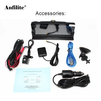 

Anfilite 10pcs 6.86 Inch 4G Car DVR with GPS Navigator OS Android 5.1 Bluetooth ROM 16GB RAM 1GB HD 1080P Dual Lens truck Camera