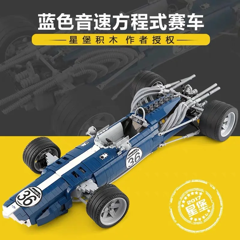 

XinBao 03022 1758PCS Genuine Blue Equation Formula F1 Racing Car Gifts Model toys Gifts For Kids