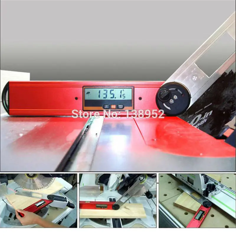 

360 Degree Angela Angle Finder Digital Angle Protractor Ruler Angle Meter Digital Wooden Protractor