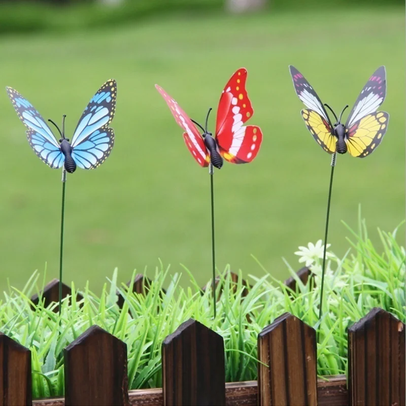 Bunch Of Butterflies Garden Yard Planter Colorful Whimsical