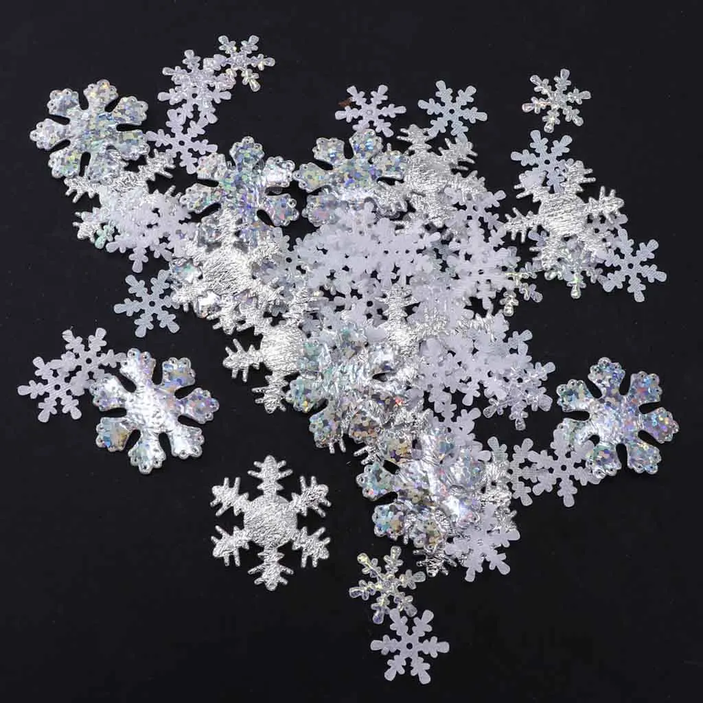 500pcs Christmas Table Confetti Snowflakes Throwing Scatter Decoration 