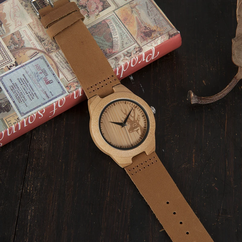 BOBO BIRD бамбуковые деревянные часы для мужчин и женщин люксовый бренд кожаный ремешок деревянные наручные часы принимаем логотип Прямая поставка W-F29