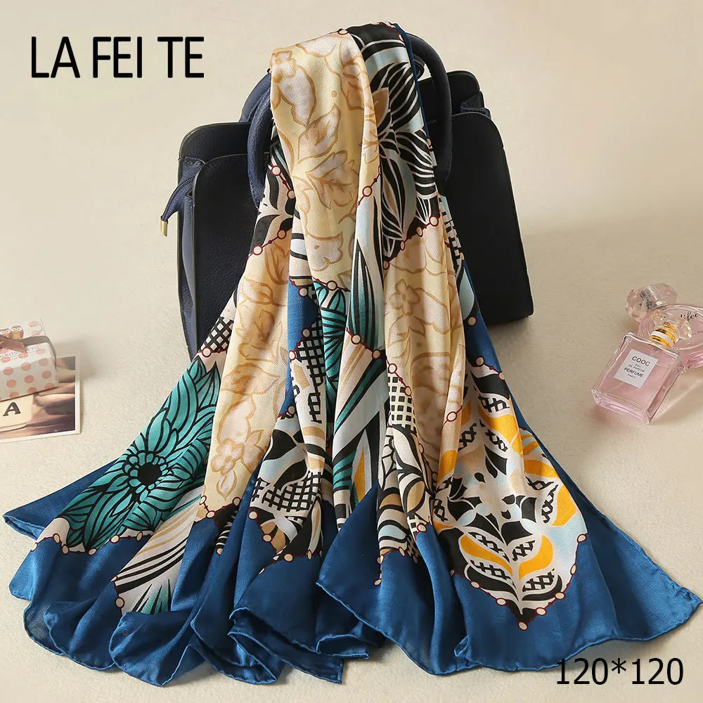 

Luxury Ladies Satin Twill Silk Scarf Foulard Femme Bandana Head Chiffon Hijab Shawl Women Square Scarf Silk Kerchief Summer