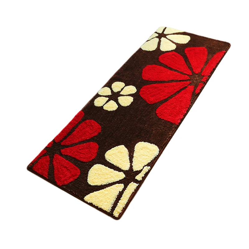 

Rectangle Floral Bedroom Rugs Bedside Mat Kitchen Mats Cushions Bathroom Non-slip Absorbent Carpet Door Mats Coffee Table Mats