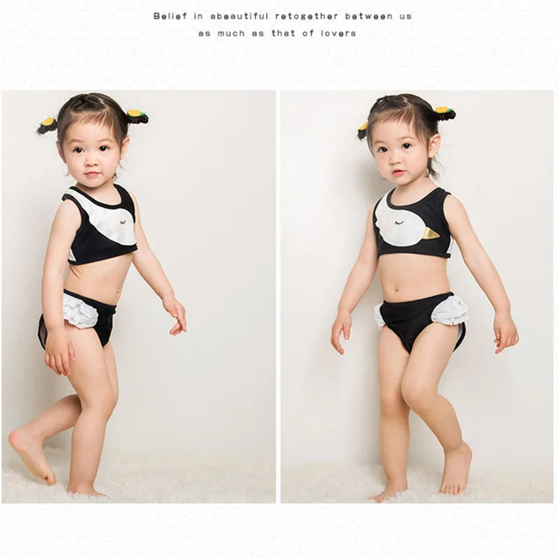 Children Girls One Piece Swimsuits High Waist Bikini Set Kids Toddler Baby Swimwear Outdoor Beachwear Beach Sea Swimming Pool (2)