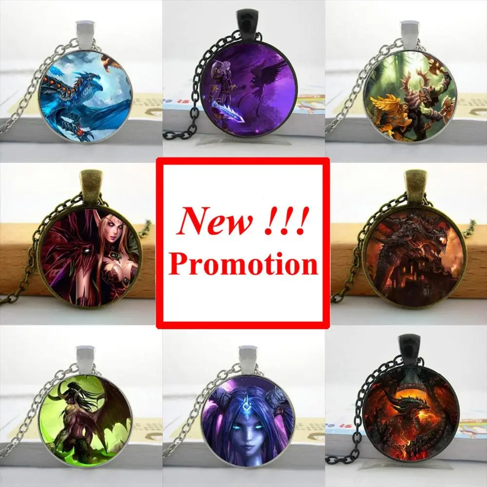 

2017 New Fashion World of Warcraft Necklace Wow Pendant Jewelry Man Fashion Bronze Pendant Necklace