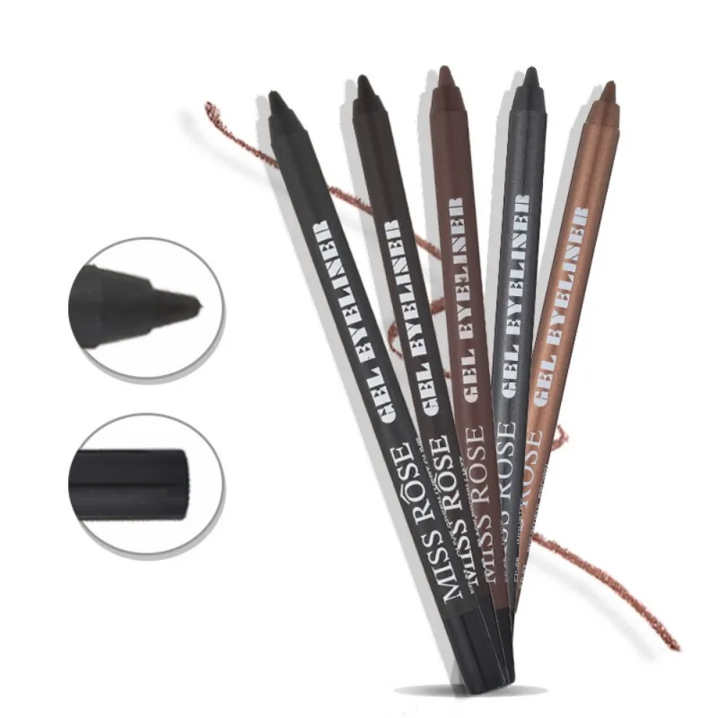 MISS ROSE Eyeliner Pencil Makeup Waterproof Easy To Wear Eyes Pencil Long Lasting Make Up Beauty Cosmetics