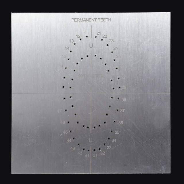 1PCS Stainless Steel Dental Rubber Dam Punch Hole Board Barrier