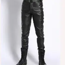 M-6XL, хит, зимняя мужская новая одежда, натуральная овчина, кожаные штаны, плюс бархат, теплые, плюс размер, мотоциклетные кожаные брюки