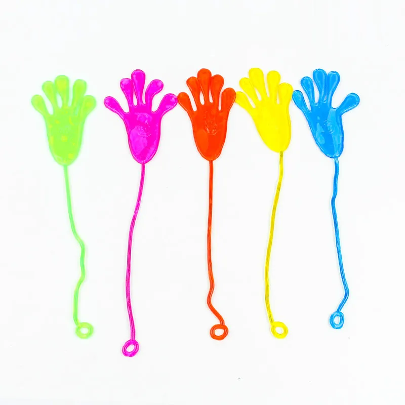 

12pcs Fun Stretchy Glitter Sticky Jelly Hands Toy Random Color Party Favors for Kids Treasure Box Prizes Goodie Bag Fillers