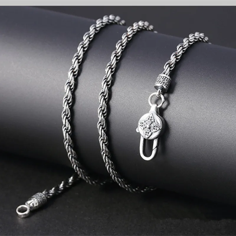 Ожерелье из серебра 100% пробы толщиной 3 мм 70 см|sterling silver necklace|925 sterling necklacelong necklace |