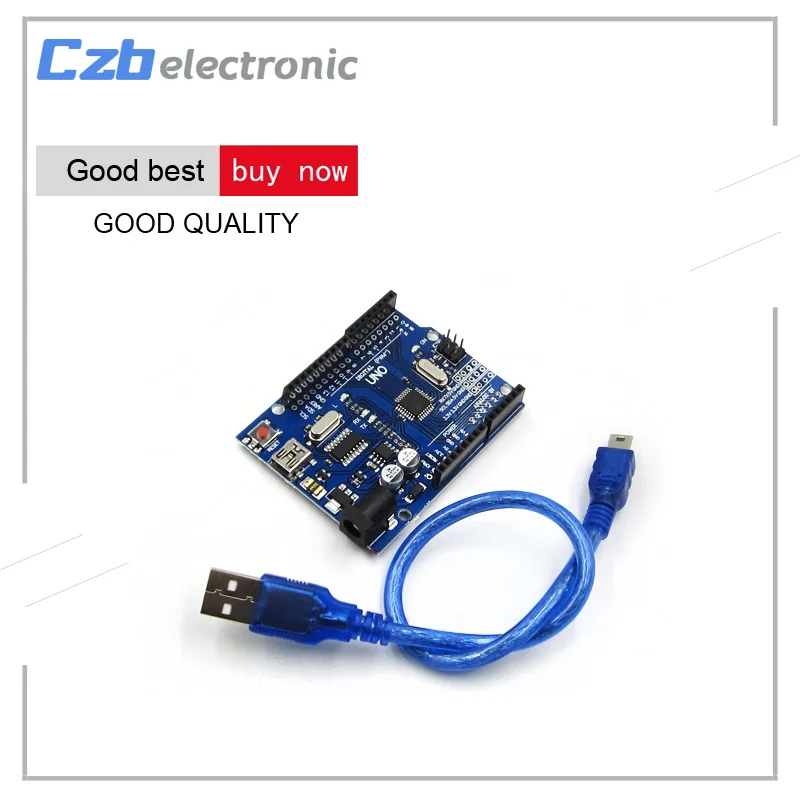 

One set New UNO R3 CH340G MEGA328P For Arduino UNO R3 ATMEGA328P AU Compatible CH340 Replace Atmega16U2 With Mini USB With LOGO