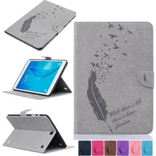 Бизнес Высокое качество tpu кожа для samsung Galaxy Tab A 9,7 T550 T555 флип слот для карт планшетный ПК Стенд чехол для SM-T550 sm-T555