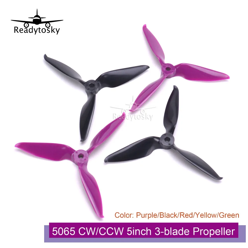 5inch 3-blade FPV Propeller - 10 Pairs (20pcs) 5065 R5.65 CW CCW Paddles for 250mm 260mm RS2306 QAV250 210 FPV RC Racing Drone 12