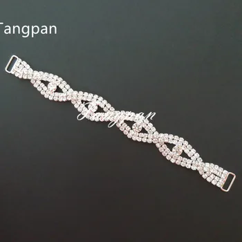 

Tangpan 10pcs Diamond Crystal Rhinestone Bikini Connectors Bag Buckle Shoes Chain Swimwear Swimsuit Thongs Connector