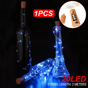 

2m Copper Wire String Light With Bottle Stopper 20-LED Led Lights Fairy Lamp Party Home Christmas Wedding Decoration