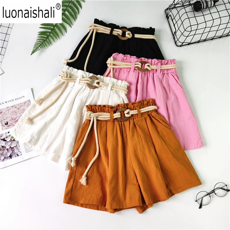 All match Women Shorts High Waist Short wrapped Solid Elastic A-line pants Student Summer vogue шорты | Женская одежда