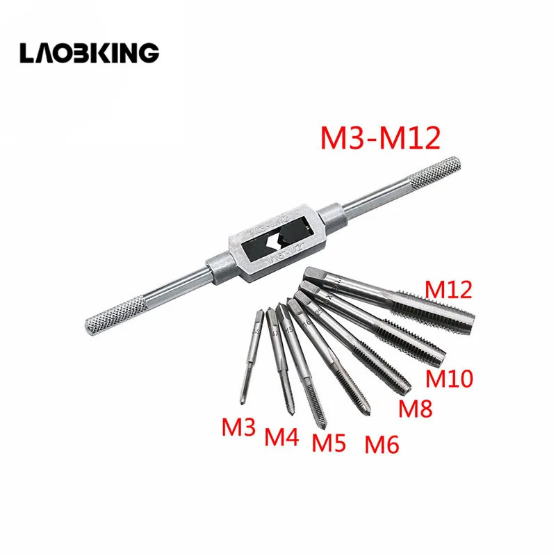 

8pcs/set Metal Screw Tap Holder M3-M12 for Metal Processing Wrench Holder Hand for Process Internal Threads
