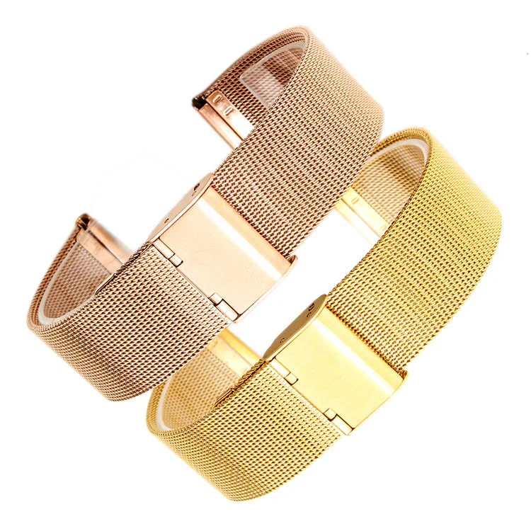 

Milan mesh stainless steel watchband for men women moto360 2nd 20mm 16 mm Watch-strap 22mm Tichwatch1 2 HUAWEI B3 watch band