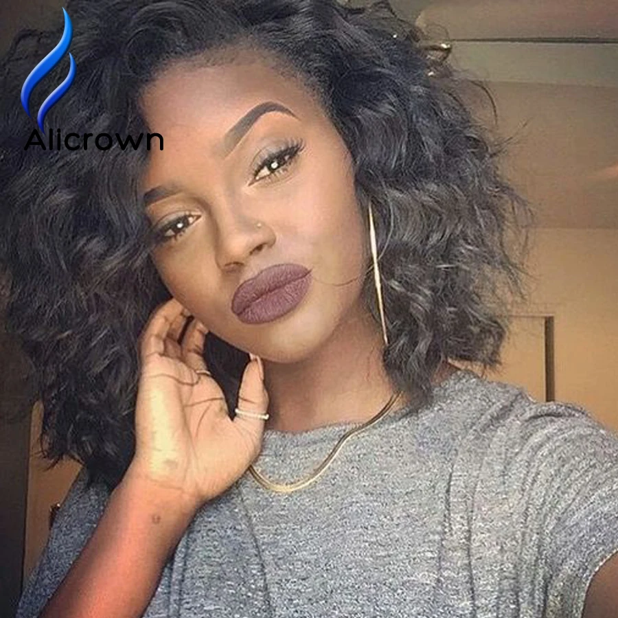 Bob Cut Glueless Full Lace Curly Wig Full Lace Front 