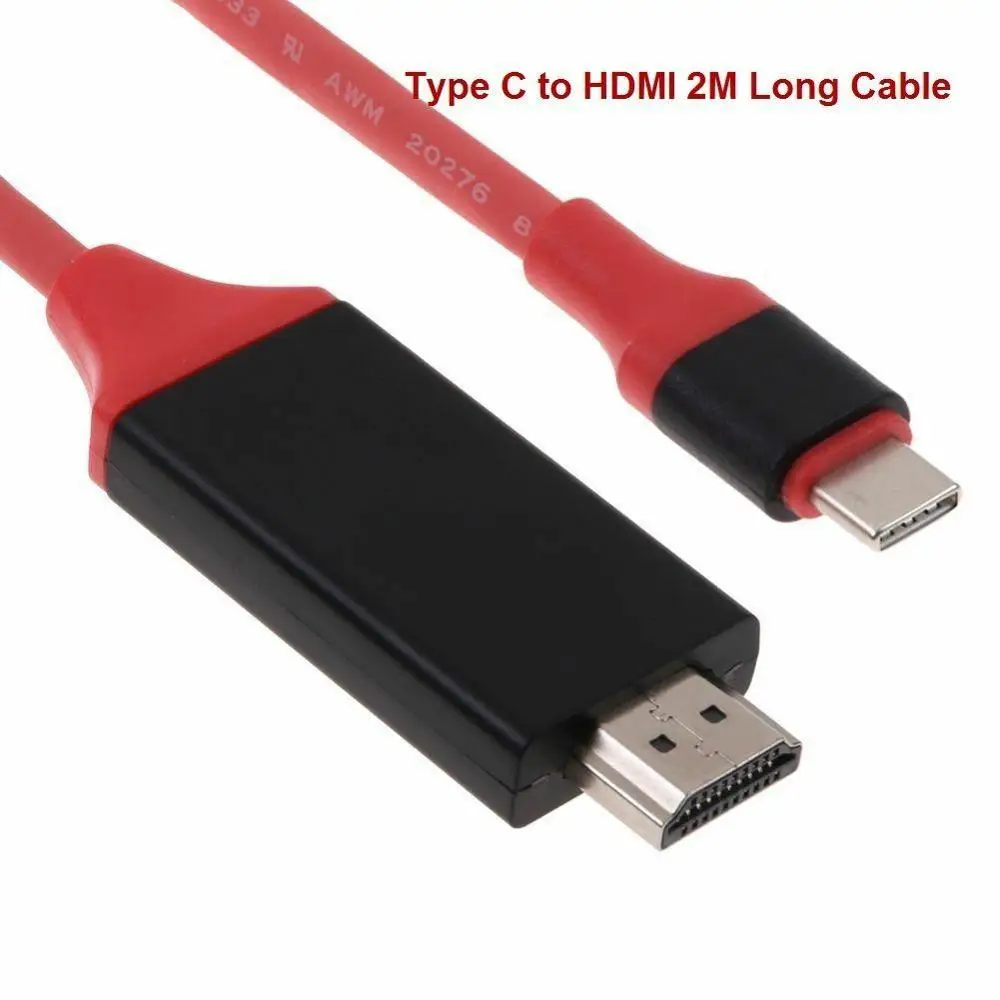 Тип C HDMI кабель для ТВ проектора HD ТВ видео адаптер конвертер для Macbook ASUS компьютер samsung Note10 HUAWEI P30 Android телефон