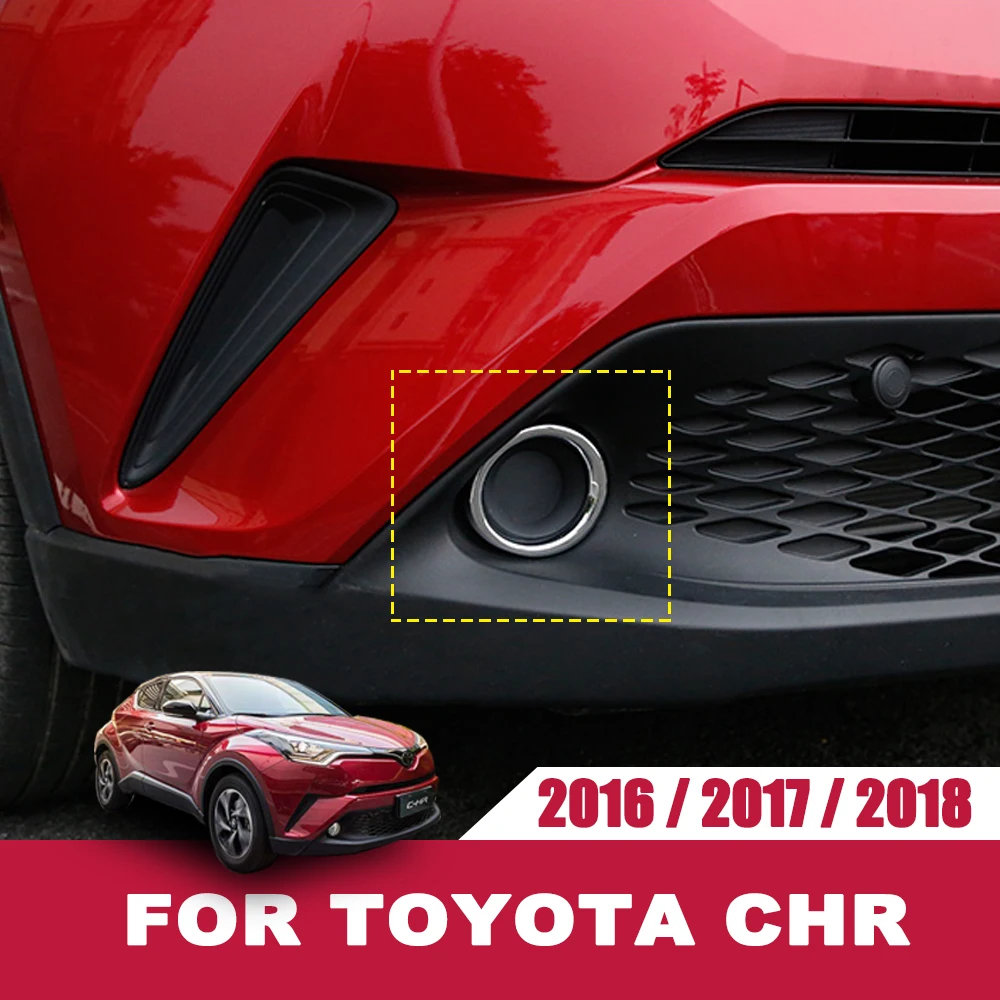 Для Toyota C-HR CHR, передний противотуманный светильник, накладка, высокое качество, АБС ХРОМ, передний противотуманный светильник, накладка, Mayitr