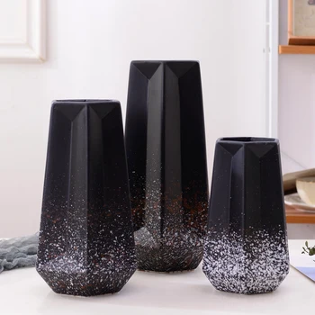 

Simple Modern Vase Black Gray Beige Ceramic Vase Nordic Home Decoration Crafts Vase for Flower Jarrones Decorativos Moderno