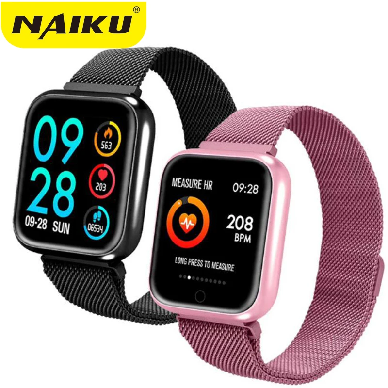 

NAIKU P70 Smart Watch Blood Pressure Oxygen Heart Rate Monitor Sport Activity Fitness Tracker Smartwatch IP68 For IOS Android