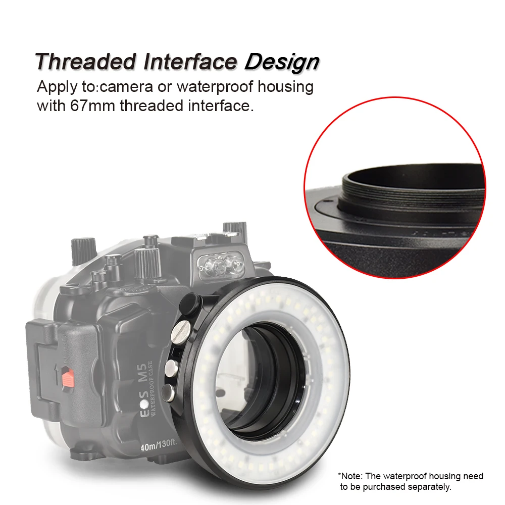 SL 108 67mm Underwater Diving LED Ring Light For Olympus TG 5 TG5 TG 4