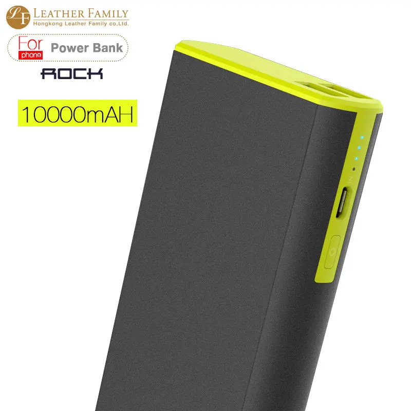 Original Rock power bank 10000mAh for apple smartphone universal charger portable charging external Battery fireproof material