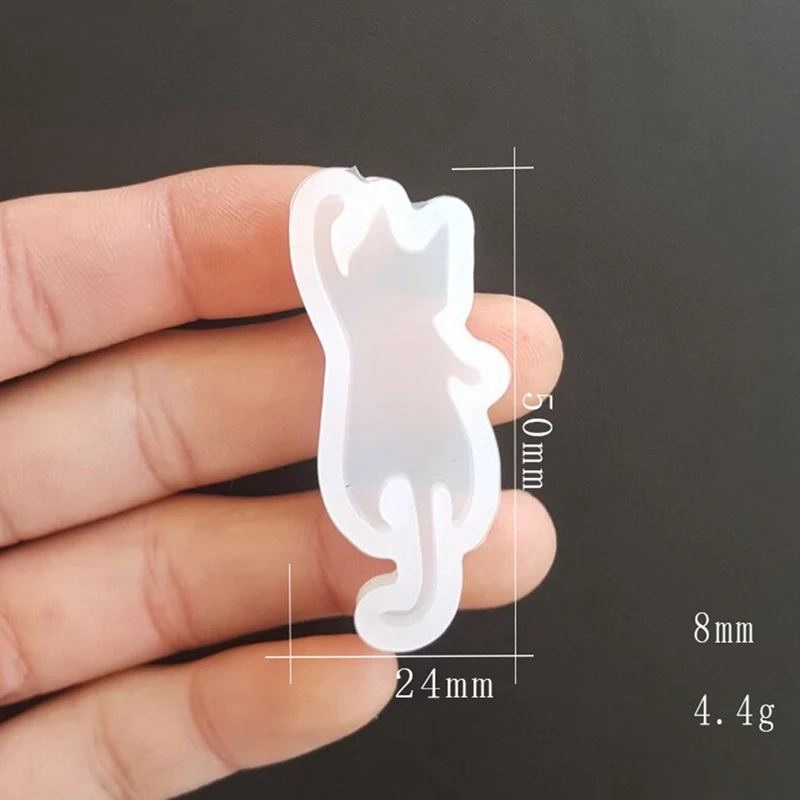 Милая силиконовая полимерная форма для изготовления ювелирных изделий Кошка Животное ручные инструменты для рисования белый 1 шт