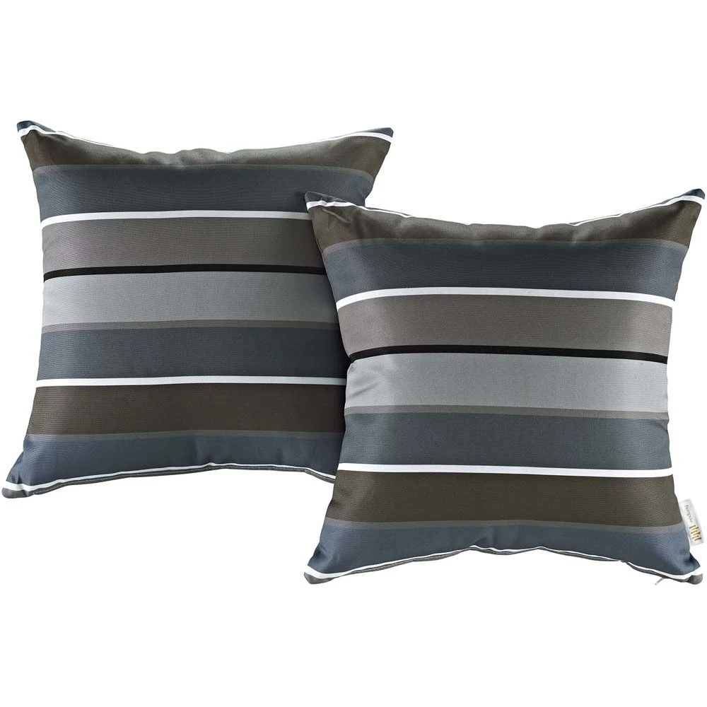 Stripe Modway Two Piece Outdoor Patio Pillow Set