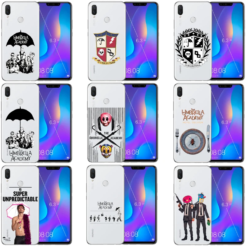 

Nova TV As Fundas Coque Umbrella Academy moda Soft transparent Case Capa Do Telefone para Huawei P8 P9 P10 P20 Lite Plus shell