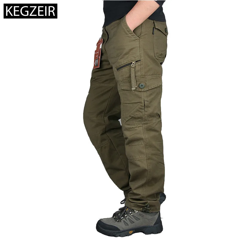 Billige 2020 Herbst Winter Herren Armee Hosen Gerade Lange Männer Hosen Casual Streetwe taktische Hosen Männer Plus Größe Pantalon Cargo Homme