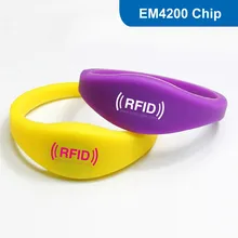 WB03 силиконовые браслеты rfid браслет рчид браслет с биркой идентификационная бирка 125 кГц 64 бит, оборот в минуту(R/O EM с EM4200 чип