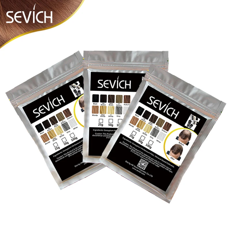 SEVICH Hair Powder Keratin Hair Fiber Building Thicker Hair Loss Concealer Hair Care Color Styling Dye Refill Bag 100g SEVICH Hair Powder Keratin Hair Fiber Building Thicker Hair Loss Concealer Hair Care Color Styling Dye Refill Bag 100g