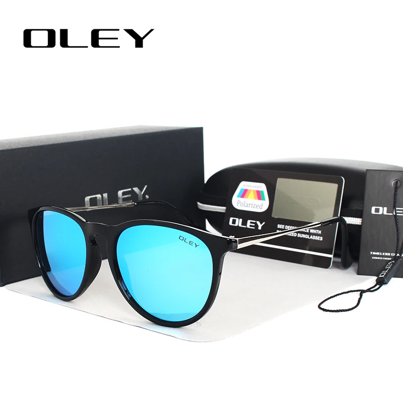OLEY, кошачий глаз, солнцезащитные очки, женские, поляризационные, круглые, солнцезащитные очки, фирменный дизайн, водительские оттенки, gafas de sol mujer zonnebril dames Y4171