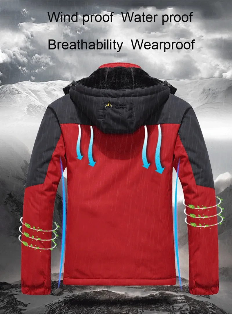RAY GRACE, зимняя теплая куртка для мужчин, для улицы, толстая, водонепроницаемая, пальто, для женщин, для походов, ветровка, для походов, кемпинга, лыжного спорта, для мужчин