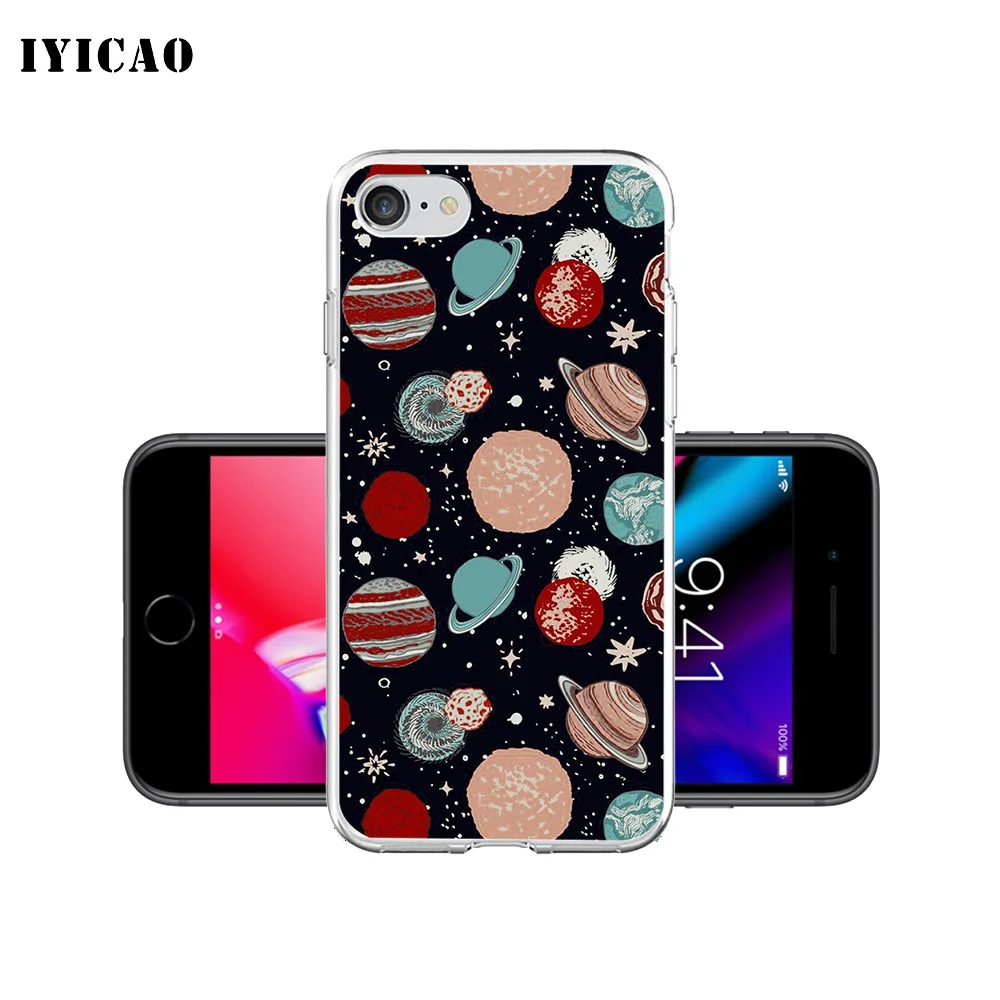 IYICAO niverse Planets Stars Мягкий силиконовый чехол для телефона iPhone X XR XS MAX 6 6s 7 8 Plus 5 5S SE TPU