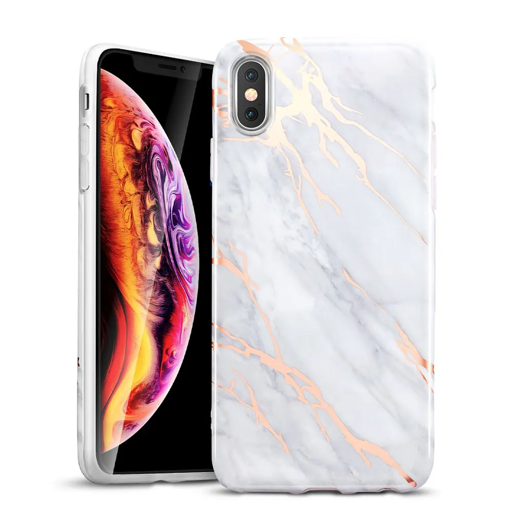 ESR чехол для iPhone X XS XR XS Max чехол тонкий мягкий, гибкий, из ТПУ чехол с мраморным рисунком для iPhone XS XR XS Max аксессуары для телефонов