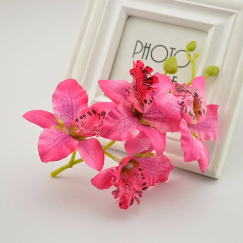1 шт. Свадебные фаленопсис Баттерфляй моли искусственная Орхидея орхидеи цветы для украшения дома, оптовые продажи декоративные искусственные цветы