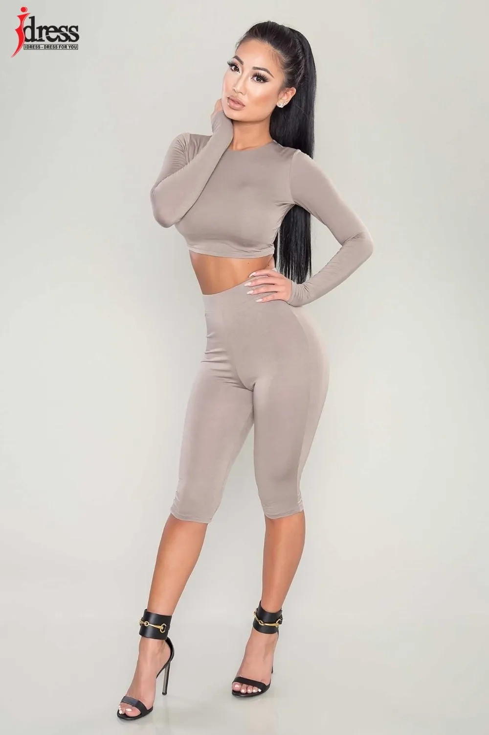 IDress Women Two Piece Bodycon Jumpsuit Playsuit New 2016 Summer Knee Length Black Bodysuit Sexy Club Elegant Rompers Womens Jumpsuit (5)