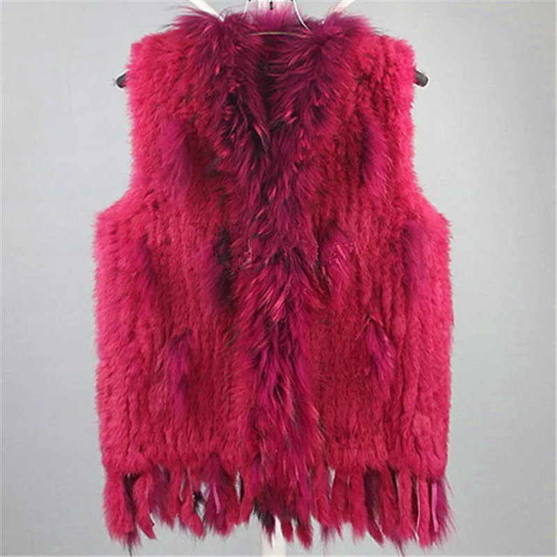 Goccia Wine Procione All'ingrosso Nuovi Coniglio Di Gray nature Genuino black Commercio Del blue Red Nature Trasporto Reale Pelliccia red 2019 rose khaki Colori Delle Browm Grey coffee camel white Collo Donne Cappotto Gilet dark beige Nappe fxdWaUO