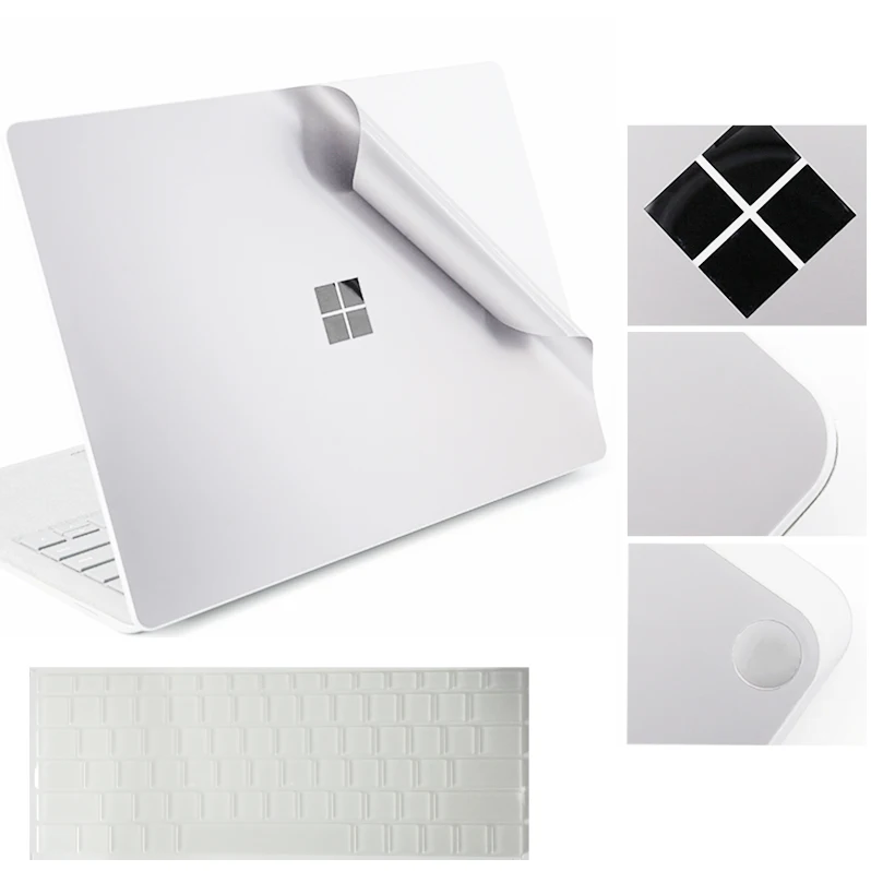 Наклейка на корпус ноутбука Microsoft Surface с защитной клавиатурой из ТПУ точное