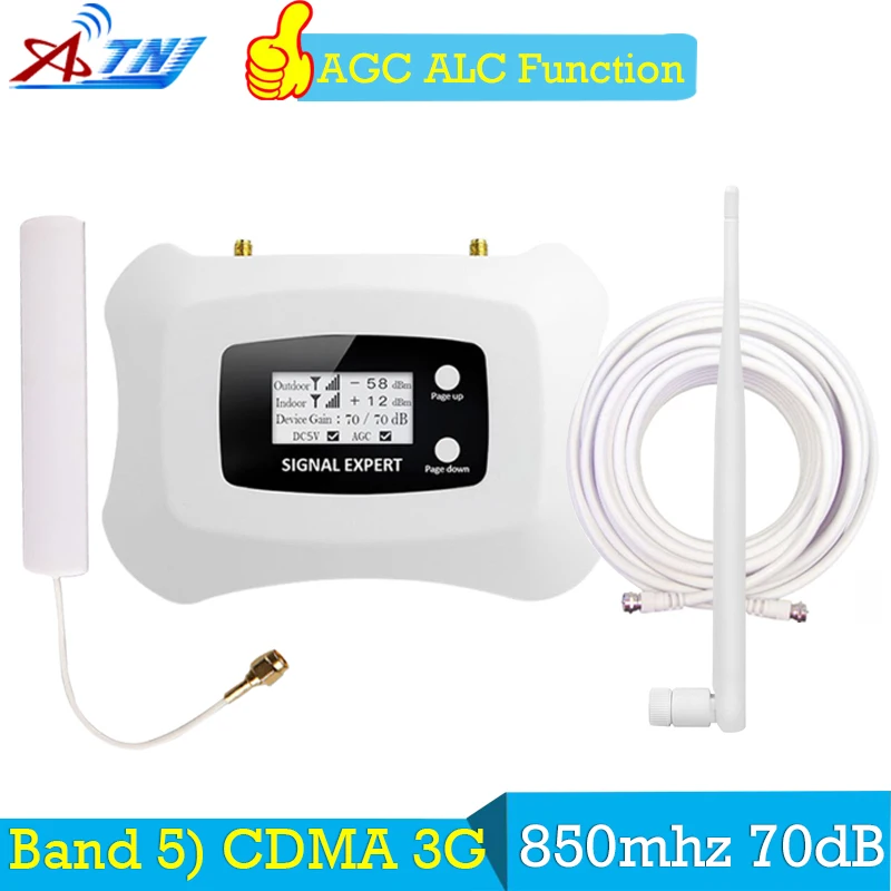 

850 Mhz Repeater 70dB CDMA 800mhz Repetidor 850Mhz Cell Phone Signal Booster GSM Signal Repeater Amplifier 2G 3G 4G Antenna